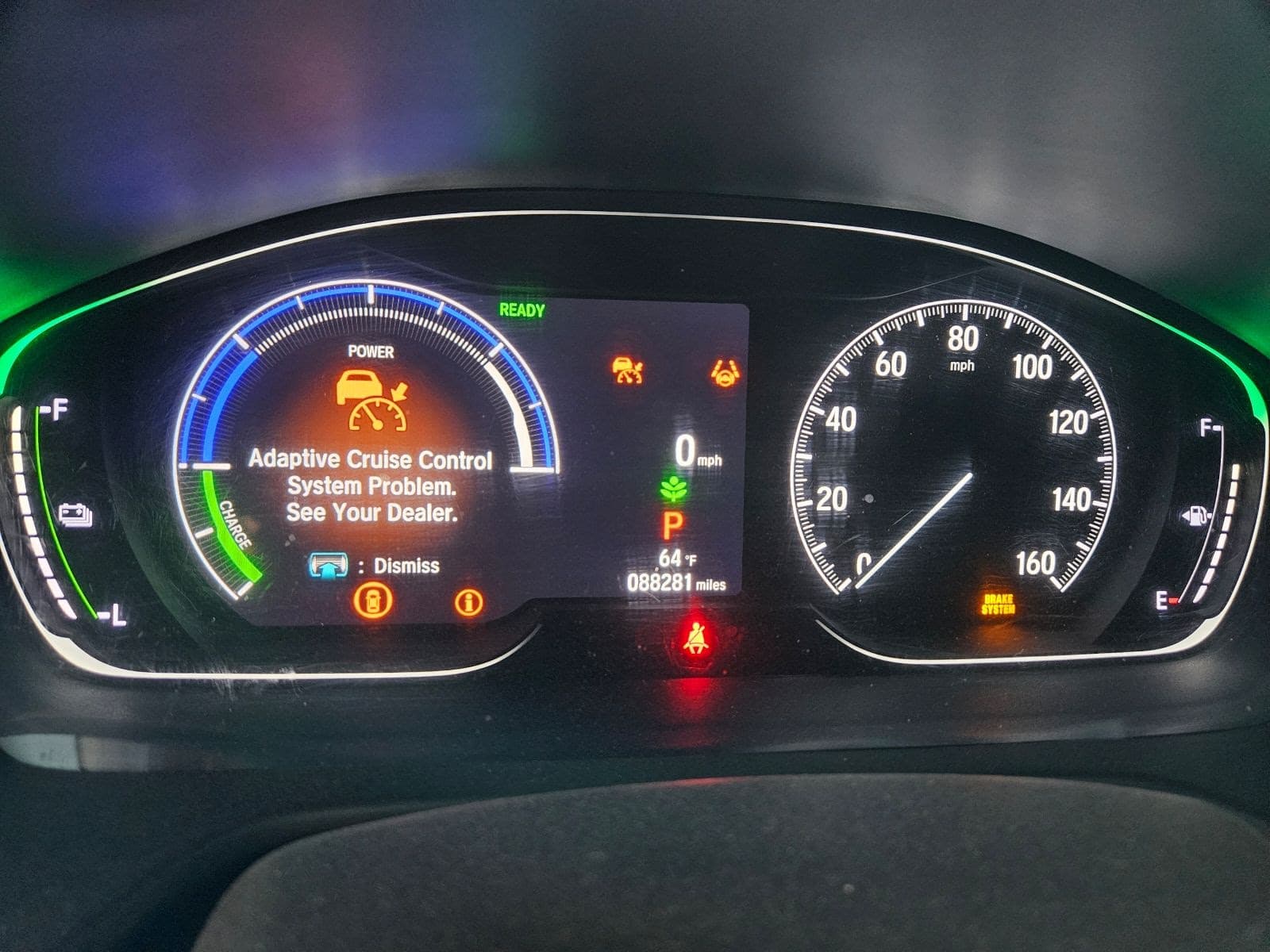 Honda adaptive cruise control warning