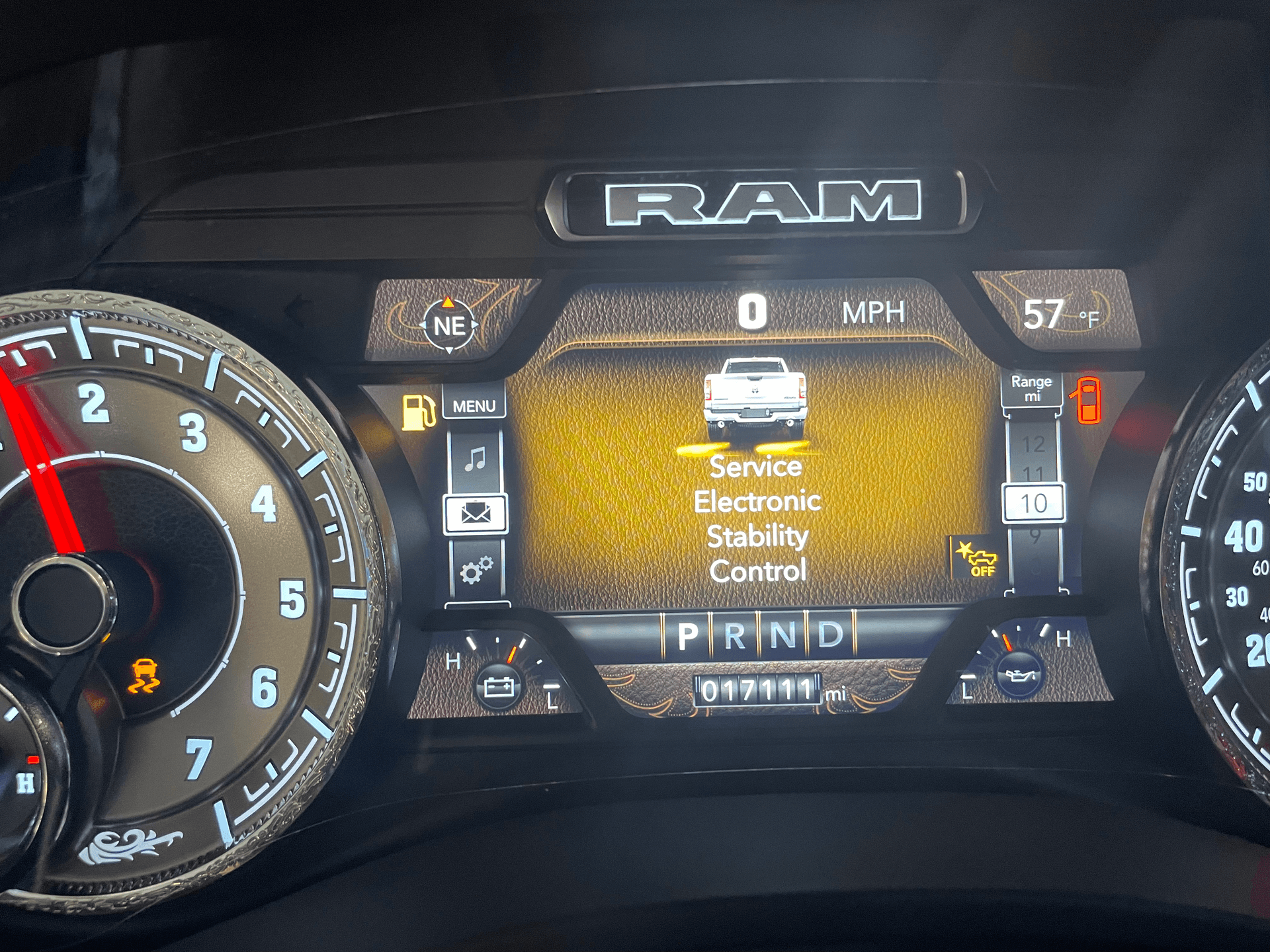 RAM stability control warning